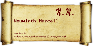 Neuwirth Marcell névjegykártya